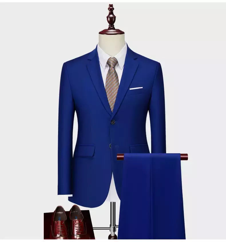 (Jaqueta + Calças) Últimas Homens Terno Set Blazers Formais Slim Fit Negócios Smoking 2 Pcs Terno Do Noivo Vestido de Noiva Homem Terno S-6XL