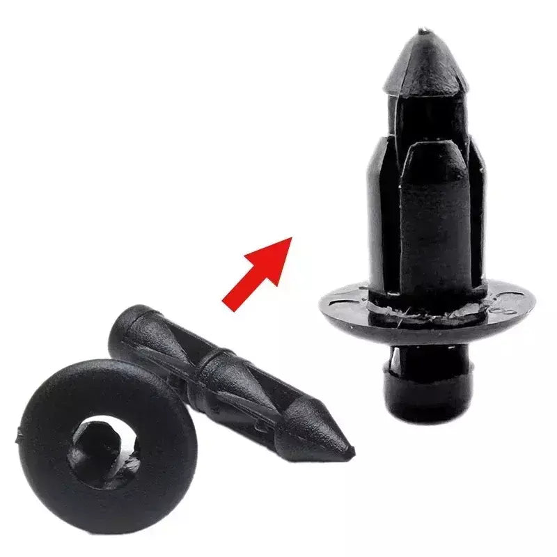 10/20/30 pçs 6mm preto rebite carenagem corpo guarnição painel prendedor clipes de parafuso para honda suzuki kawasaki acessórios da motocicleta peças