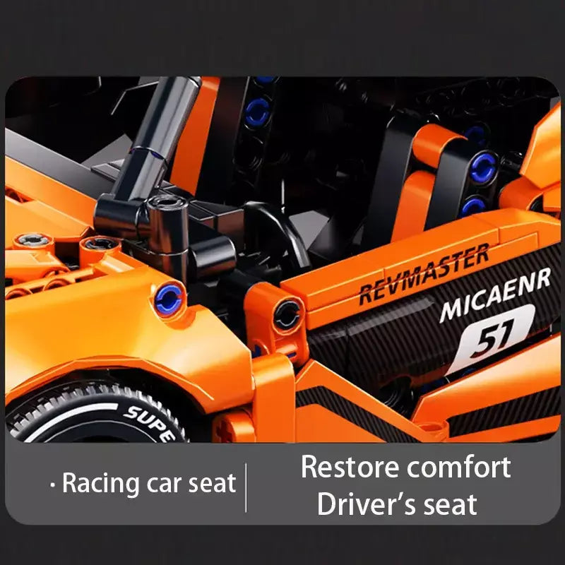 2025 novo 1200 pçs mclaren esportes carro blocos de construção conjunto 1:14 escala kit modelo carro corrida para crianças adulto veículo corrida brinquedos presentes