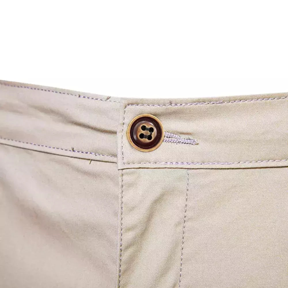 Calça curta de cintura elástica masculina, 100% algodão, monocromática, casual, de negócios, social, alta qualidade, nova, verão 2022