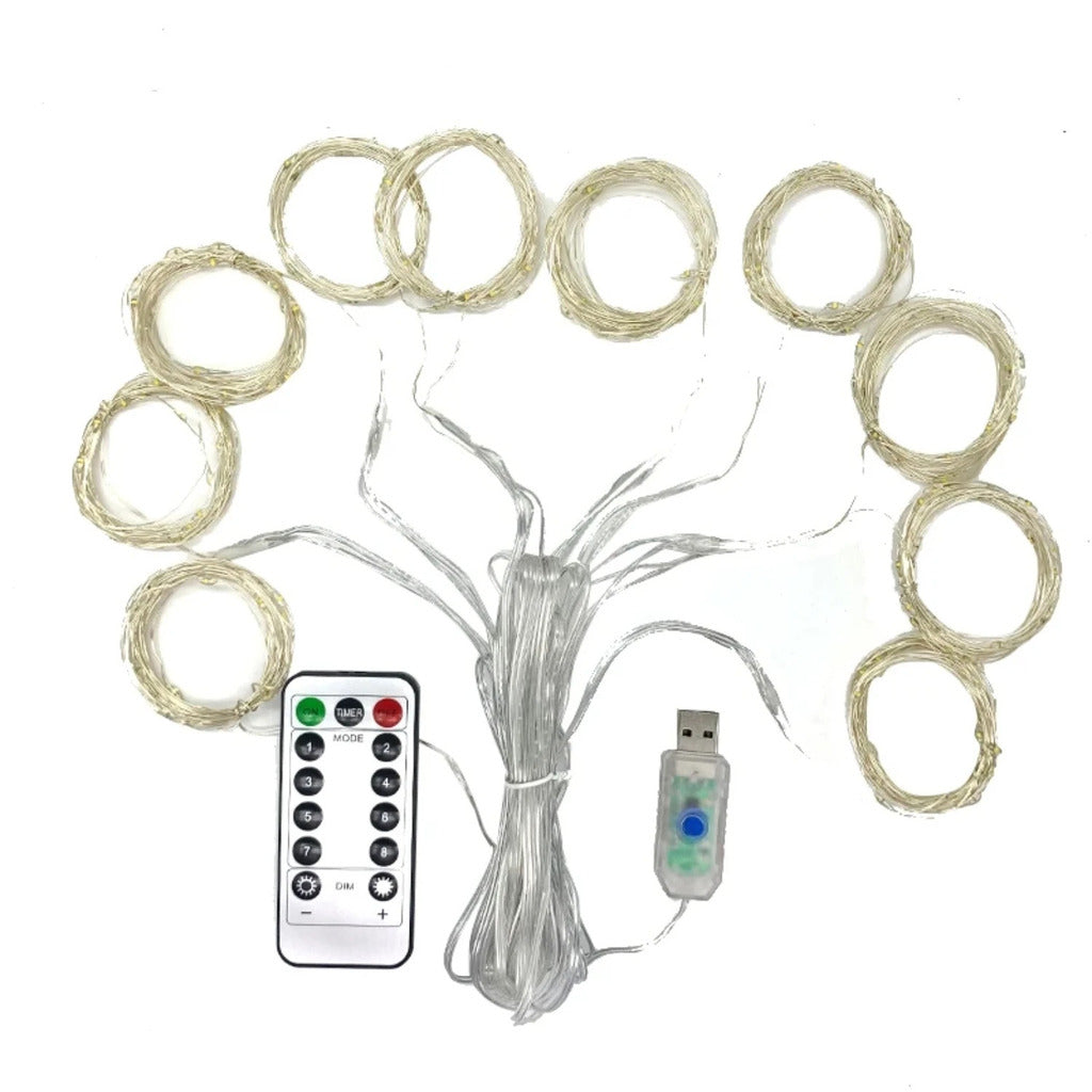 Luzes de natal luzes de cortina de fadas 8 controle remoto usb festão decoração de natal lâmpada de ano de férias