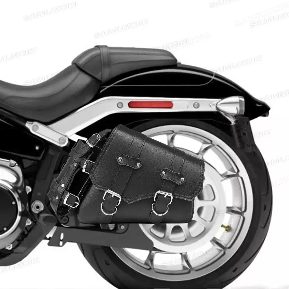 Bolsa de selim lateral de couro pu para motocicleta, adequada para harley sportster xl 883 1200 chopper cruiser cafe racer softail bobber