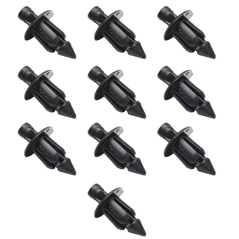 10/20/30 pçs 6mm preto rebite carenagem corpo guarnição painel prendedor clipes de parafuso para honda suzuki kawasaki acessórios da motocicleta peças
