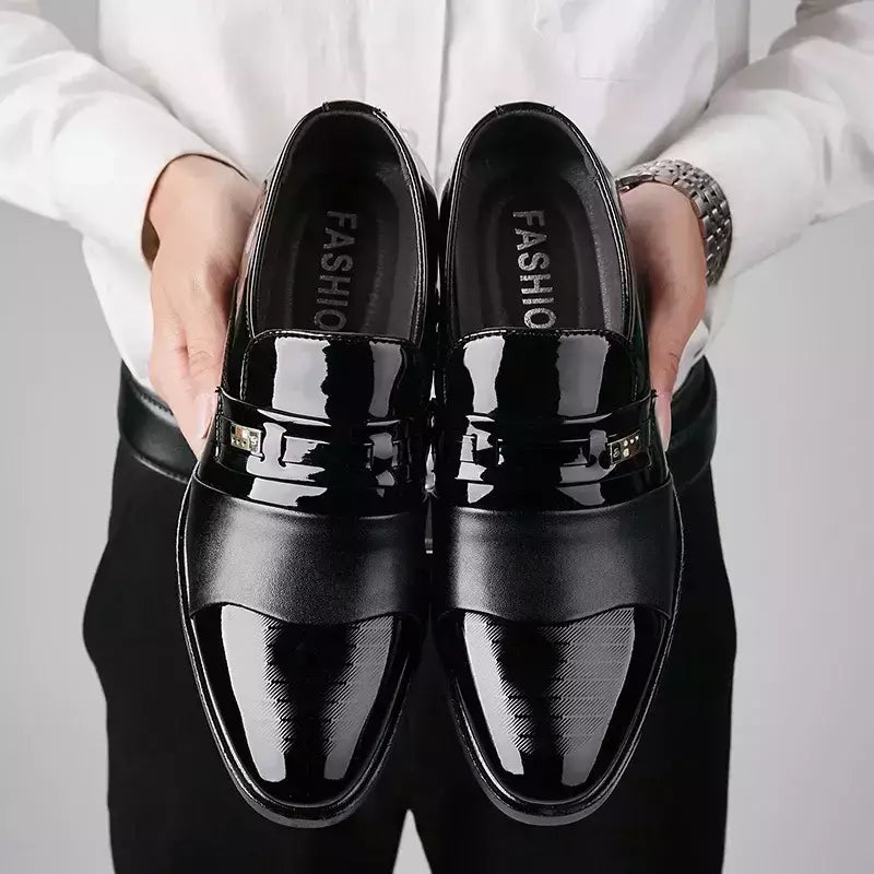 Sapatos de couro masculino, Formal Oxfords, Clássicos, Pontudo, Vestido, Casamento, Negócios, Casual, Escritório, Trabalhar