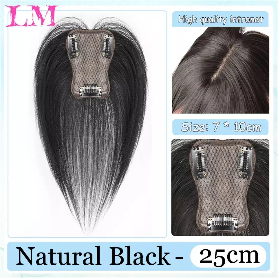 Lm fino 3d ar franja de cabelo em linha reta puro franja clipe em extensões de cabelo topper franja 3d invisível sem costura cabeça peruca de cabelo