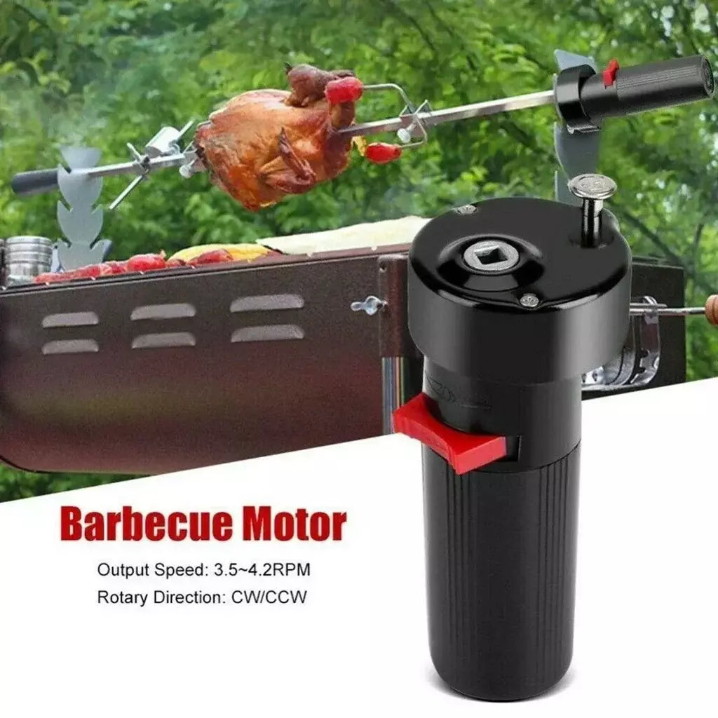 Conjunto de garfo rotativo para churrasco, rotador elétrico para churrasco, haste de grelha, 1.5v, tamanho d, motor rotador durável
