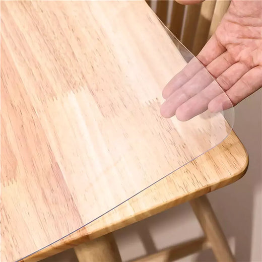Toalha De Mesa De PVC Transparente Com Espessura, Resistente Ao Calor, Impermeável, Resistente A Óleo, Esteira De Mesa De Jantar, 1Pc