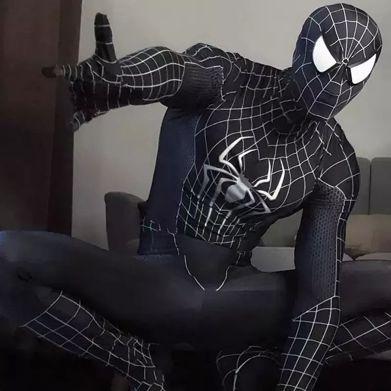 Tobey maguire spiderman traje preto/vermelho raimi homem aranha cosplay super-herói zentai terno trajes de halloween para adultos