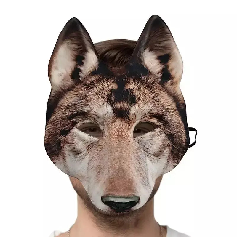 Halloween páscoa lobo máscara assustador animal moda máscara cosplay traje acessórios realista máscara de cabeça para adultos