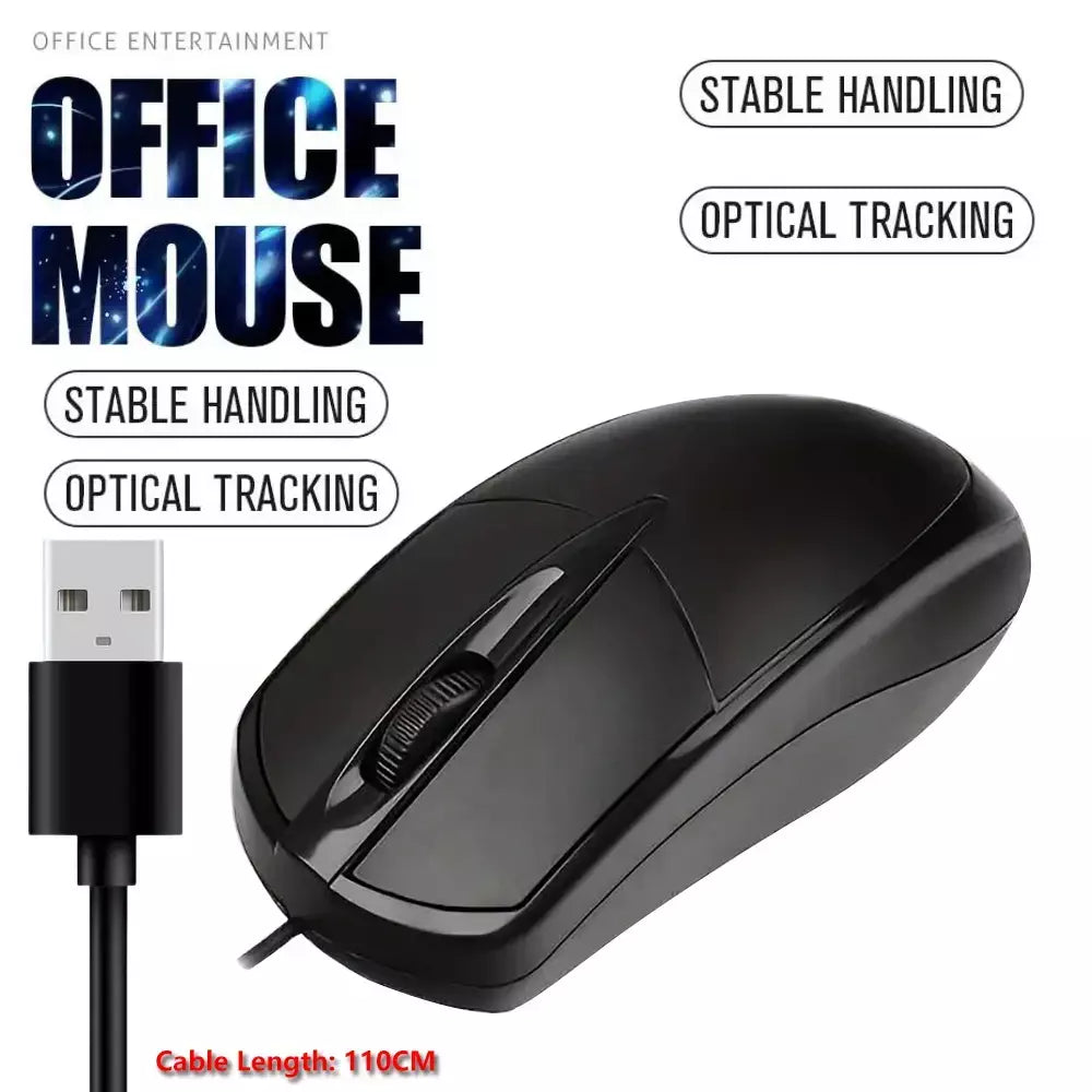 Mouse óptico usb com fio, mouse para laptop, home office, rolo antiderrapante 3d 1200dpi, jogo mause, acessórios de computador para pc desktop