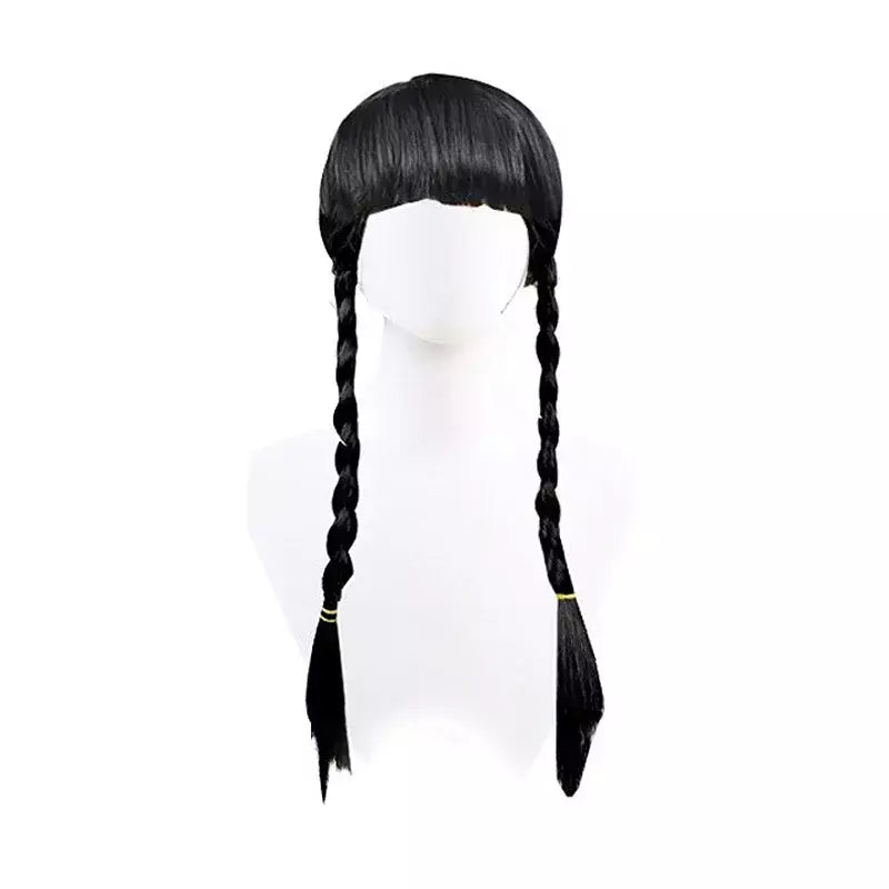 2025 novo quarta-feira addams vestido listrado preto crianças quarta-feira inspirado halloween cosplay traje para meninas trajes de festival