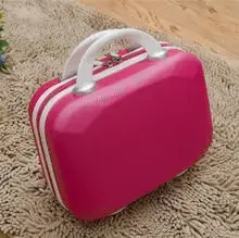 Elegante Mini Student Handbag, Pull Rod Case, Travel Bag, Handy Bagagem Caixa, Rolling Bag, estilo coreano, atacado, 14";;VERDADEIRO;;"14 polegadas,YELLOW