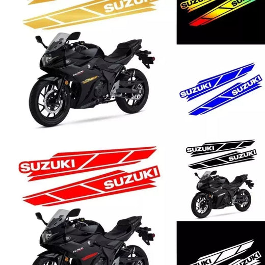 Para suzuki motocicleta personalizado e simples adesivo decorativo de corpo inteiro capacete tronco modificação à prova dwaterproof água decalque adesivo