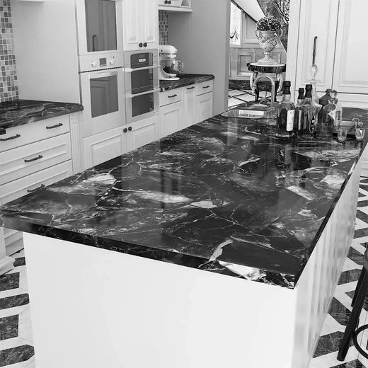 Papel de parede autoadesivo de mármore, Oil Proof, Adesivos em rolos para cozinha, Impermeável, Papel de contato para parede do banheiro