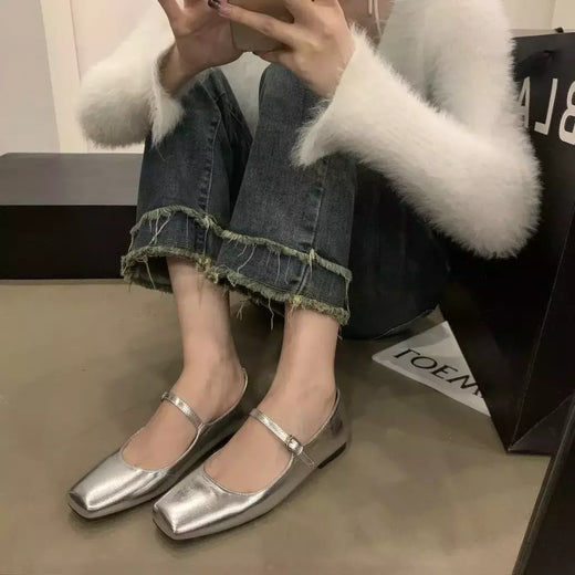 Sapatilhas de bailarina rasas para mulheres, sapatilhas femininas, sapatilhas casuais, sapatos Lolita, sapatilhas ao ar livre, moda primavera, 2021