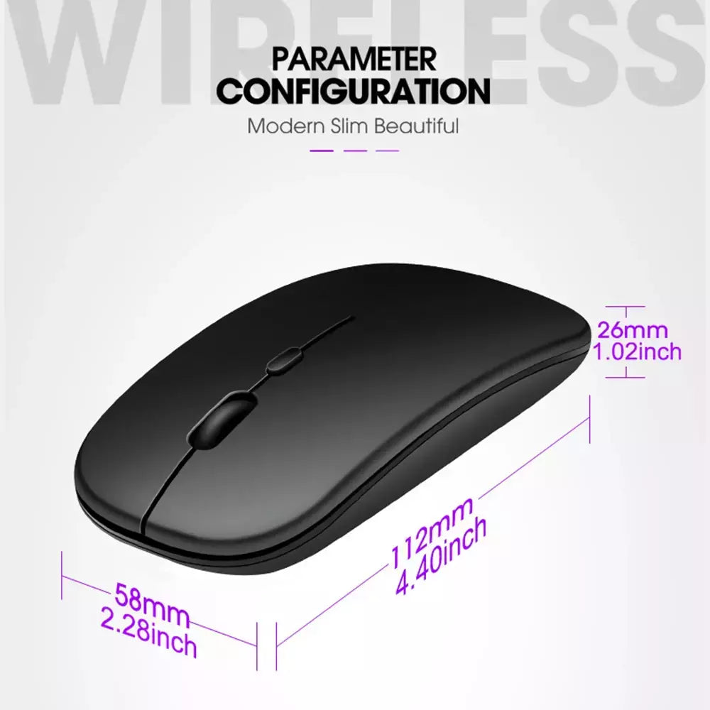 Mouse para jogos sem fio com modo único, Mouse de bateria com receptor USB, DPI ajustável, apto para PC, laptop, notebook, casa e escritório, 2.4GHz