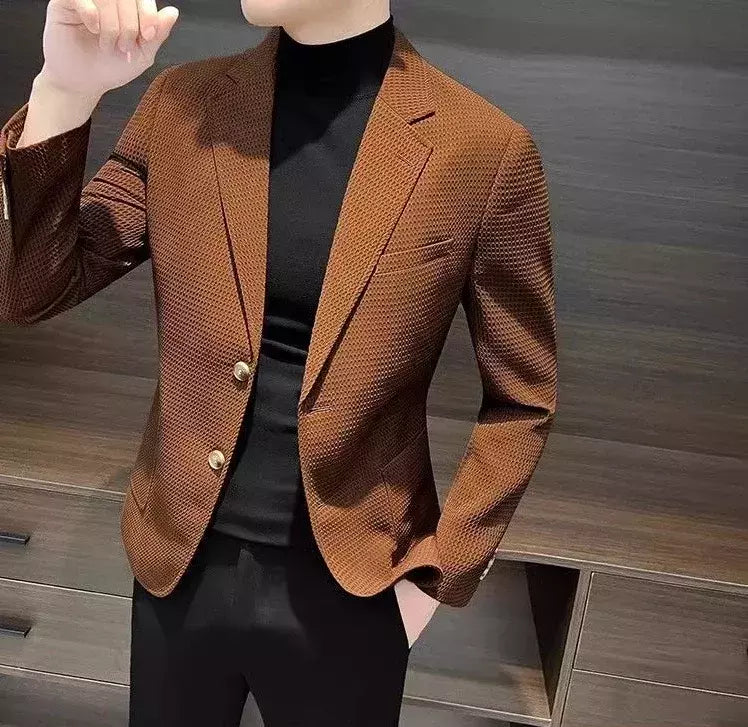 Blazer fino preto slim fit masculino, jaquetas masculinas, casaco de negócios, estilista de luxo, roupas de alta qualidade, novo, 2021