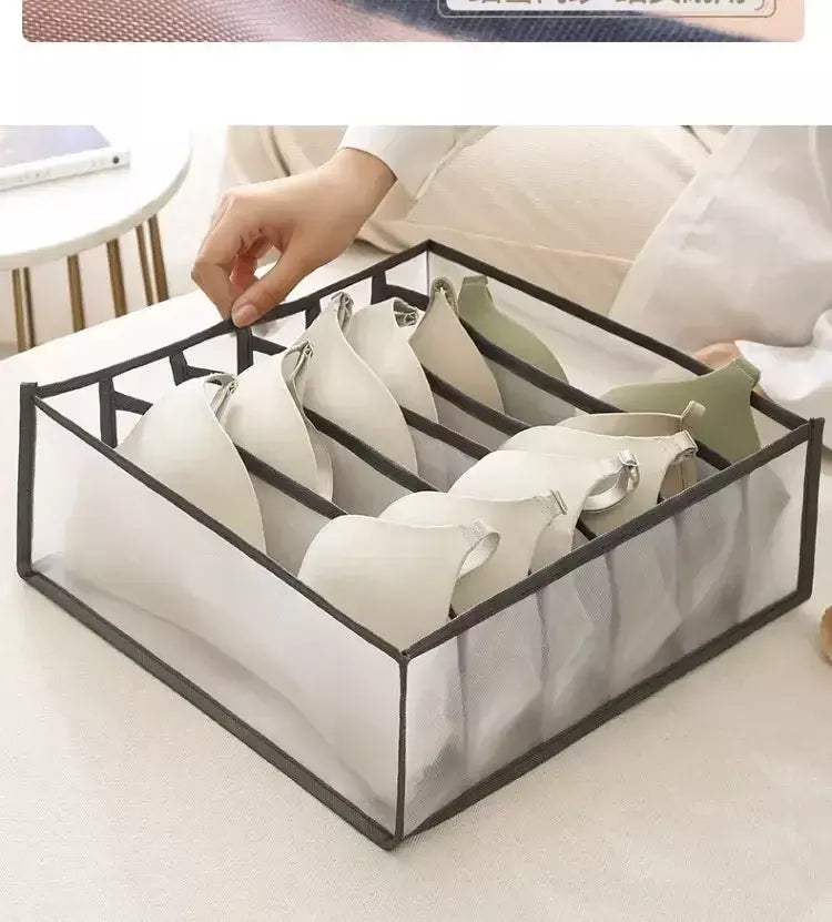 Organizador de gaveta para roupas íntimas, caixa de armazenamento dobrável, organizador de armário, divisor de gaveta para cuecas, meias, sutiã, caixas de armazenamento