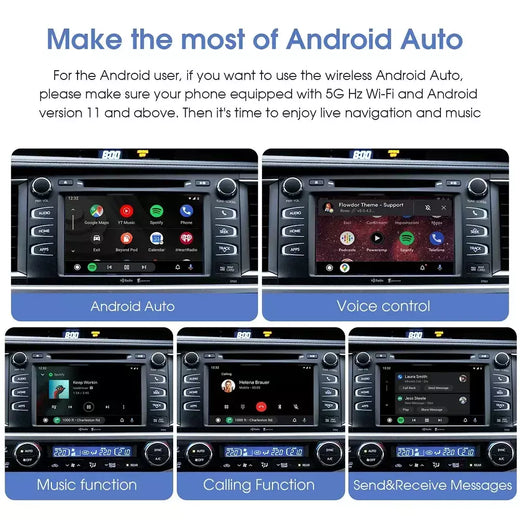 Kit de atualização multimídia decodificador de atualização de tela OEM para Toyota Touch2/Entune2.0 System 2014-2019 Wireless CarPlay Android auto