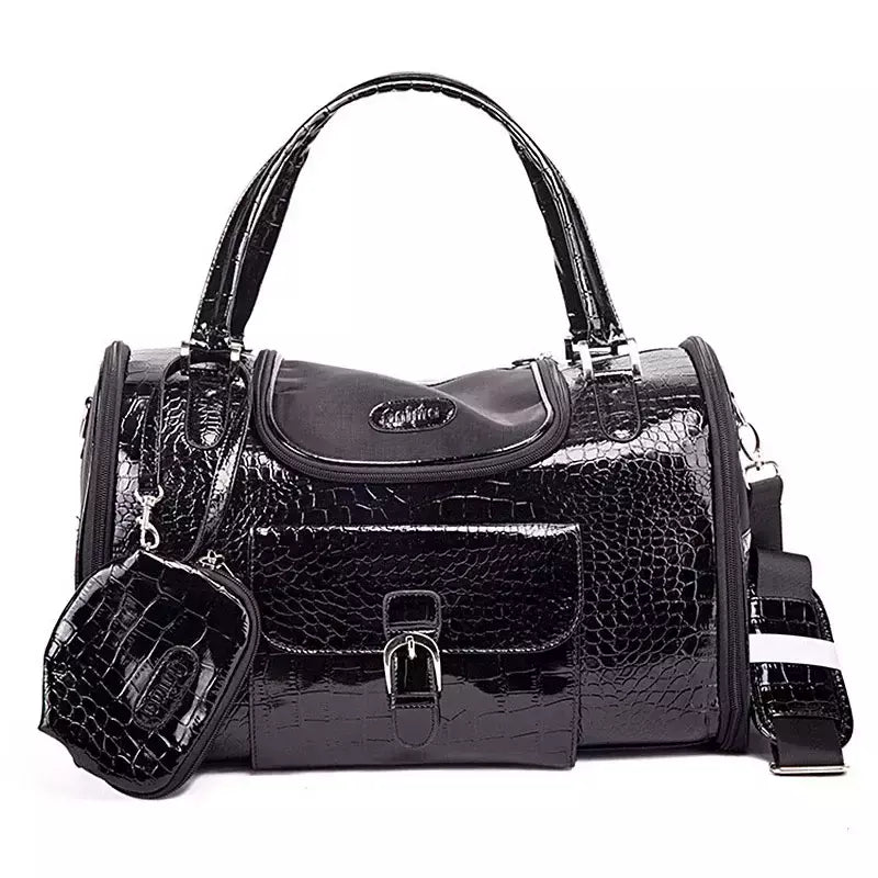 Portátil ao ar livre pet gato cão portador saco com bolsa de couro viagem pequeno cão chihuahua teddy saco de transporte bolsa