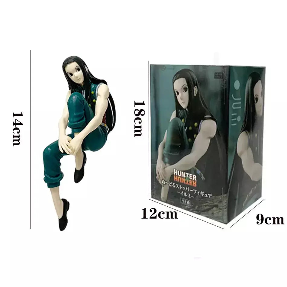 14cm caçador × caçador anime figura troupe fantasma hisoka figura de ação macarrão rolha decoração do quarto macarrão rolha pvc modelo brinquedos