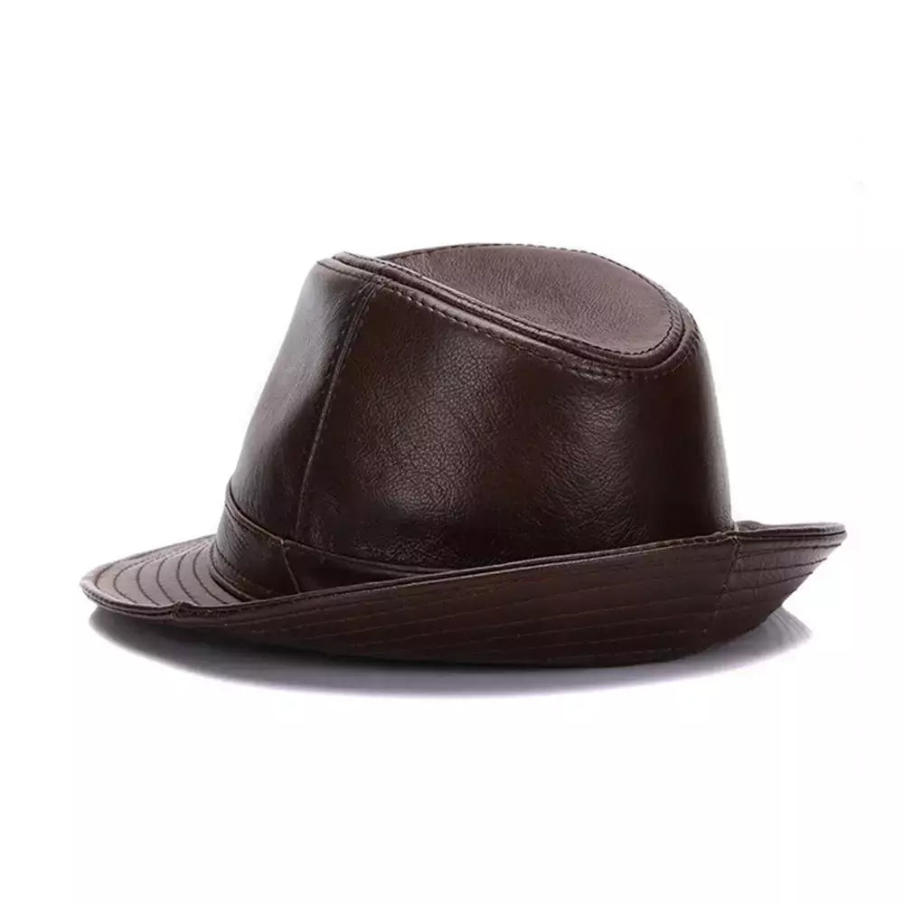 Chapéus de couro genuíno masculino, bonés de vaqueiro quentes, couro 100% real, novo estilo, moda, outono, inverno