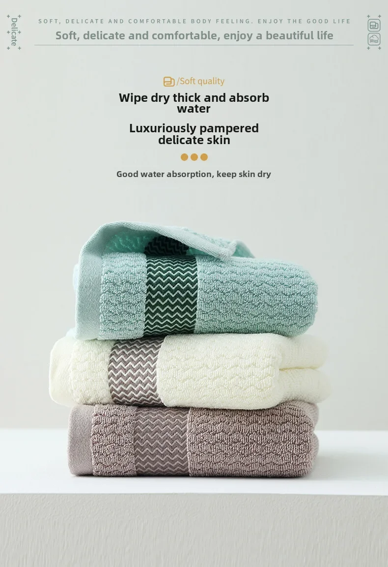 Absorvente Soft Face Toalhas para Adultos, Toalhas Domésticas, Algodão Grosso, Não é fácil de derramar, Lint, Atacado