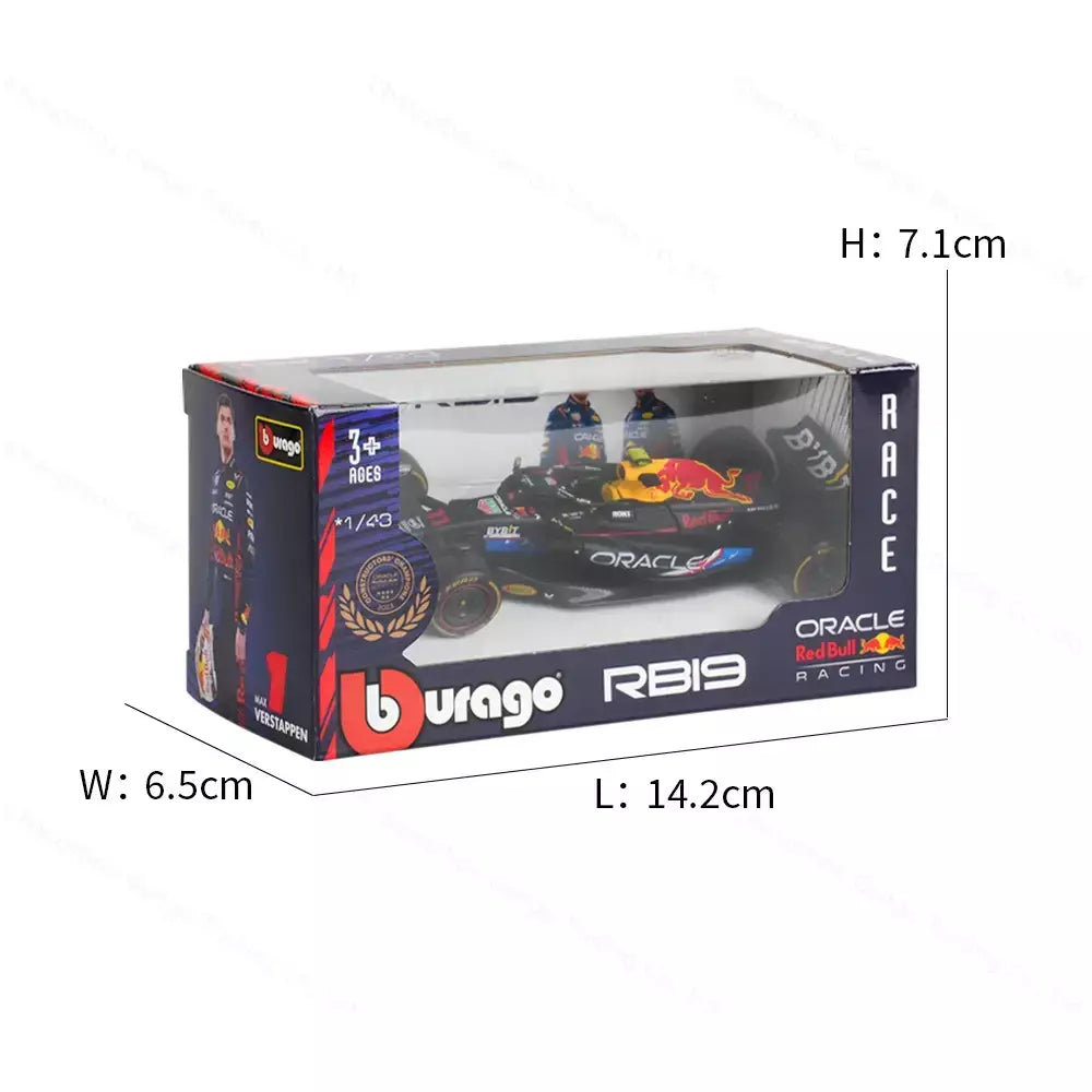 Bburago 1:43 Redbull 2023 RB19 Austin Miami Las Vegas GP # 1 # 11 F1 Racing Formula Car Simulação Estática Diecast Alloy Model Car