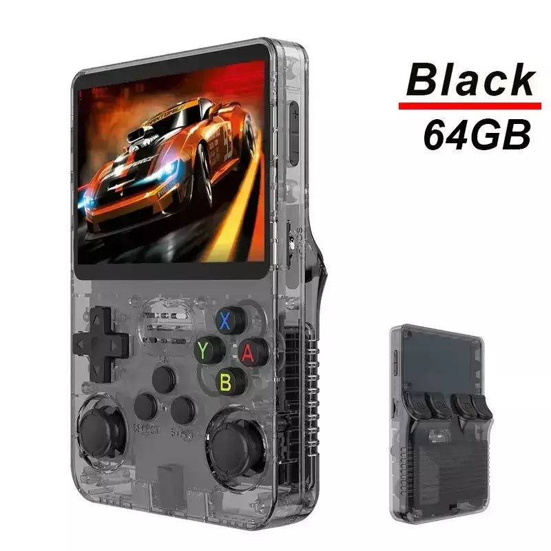 R36s console de jogos portátil, tela ips de 3.5 espaços, 128g, clássico, retrô, sistema arkos, portátil, bolso, reprodutor de videogame