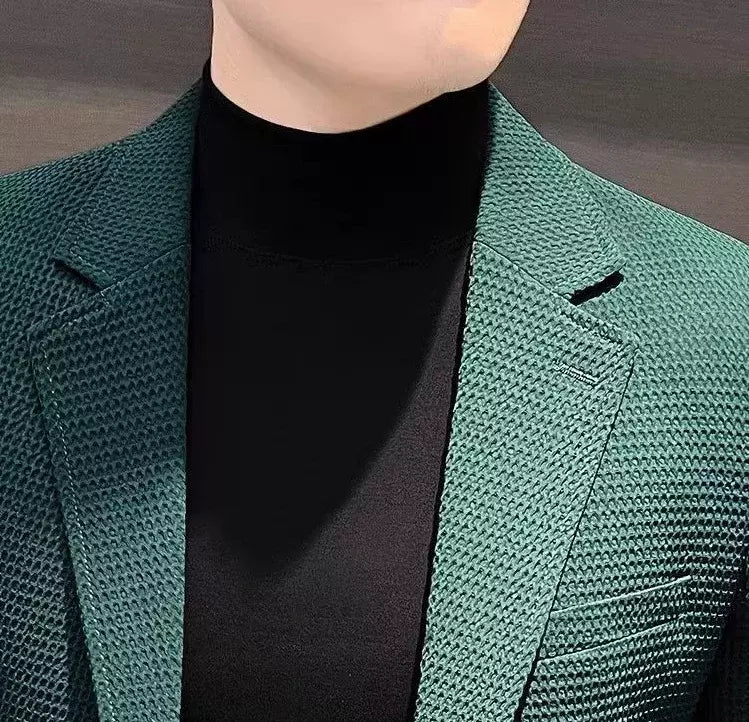 Blazer fino preto slim fit masculino, jaquetas masculinas, casaco de negócios, estilista de luxo, roupas de alta qualidade, novo, 2021