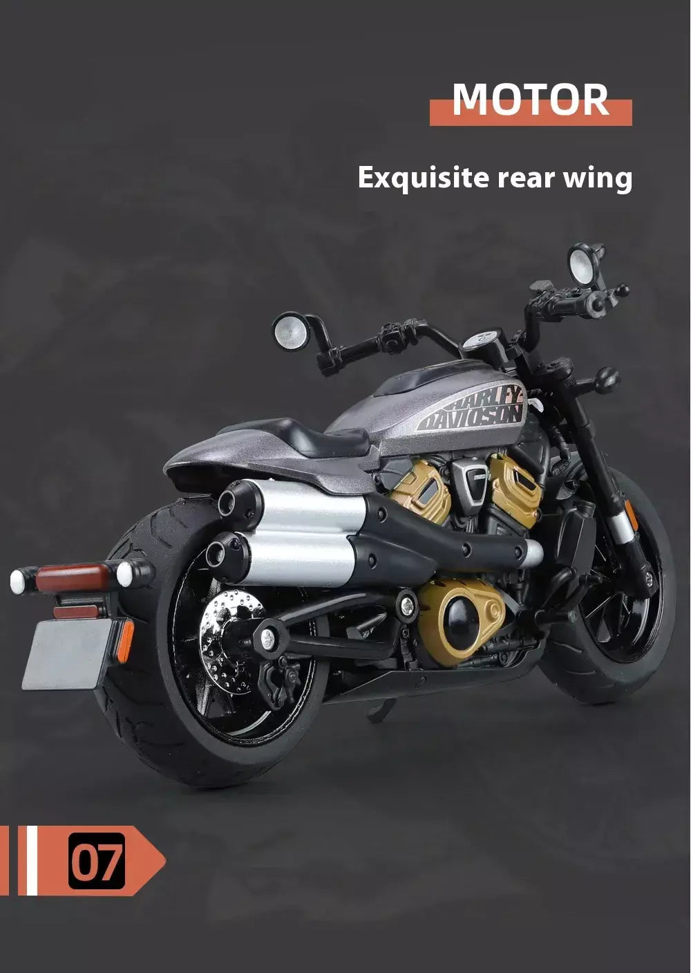 Simulação 1/12 davidson SPORTSTER-S motocicleta de liga off-road, ornamentos de modelo para crianças brinquedos para meninos presentes de feriado