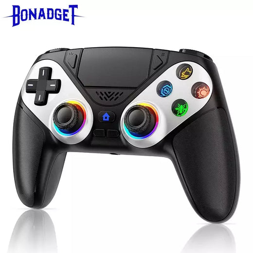 Controlador para ps5/playstion 5 pro/slim/pc console sem fio gamepad jogo joystick luzes rgb turbo touchpad hall gatilho rocker