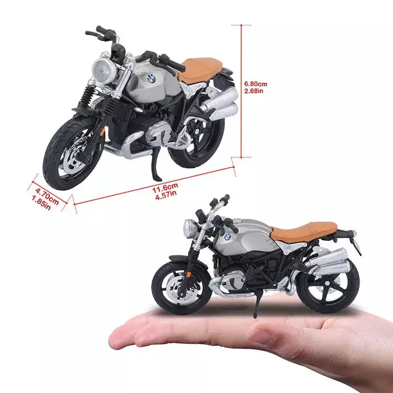 Maisto 1:18 bmw 1250gs r ninet scrambler tanque de combustível liga modelo da motocicleta genuíno estático diecast modelo colecionável presente brinquedo