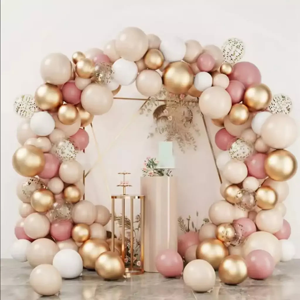 Conjunto de arco de guirlanda de balão multicolorido rosa e azul, decoração de festa de aniversário, suprimentos para festa de casamento