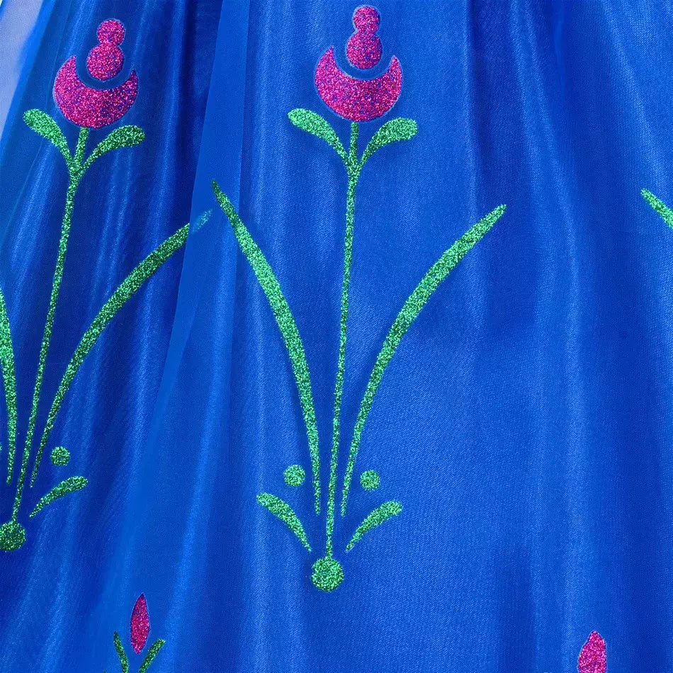 Elsa anna vestidos de princesa meninas malha lantejoulas vestido crianças cosplay neve rainha trajes halloween carnaval festa aniversário vestidos