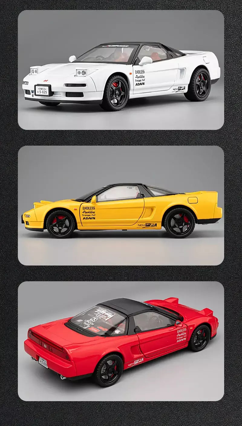 1:24 honda acura nsx mk1 na1 liga modelo de carro esportivo diecast metal clássico carro de corrida modelo de veículo som e luz crianças brinquedo presente