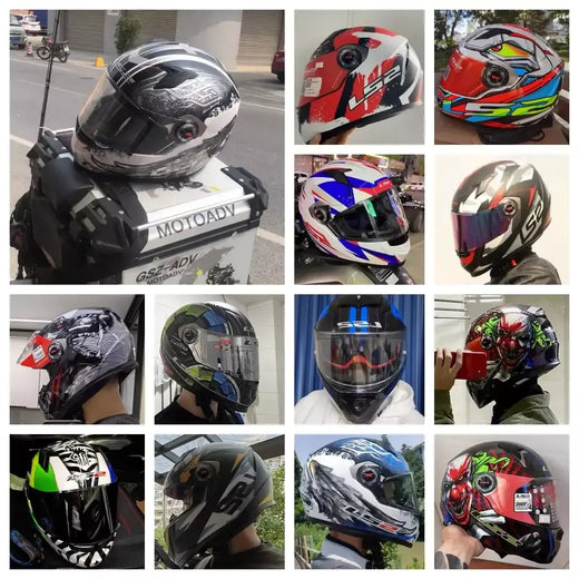 Ls2 rosto cheio capacete da motocicleta das mulheres dos homens capacete de motocross de alta resistência abs escudo 3c aprovado acessórios da motocicleta ff358