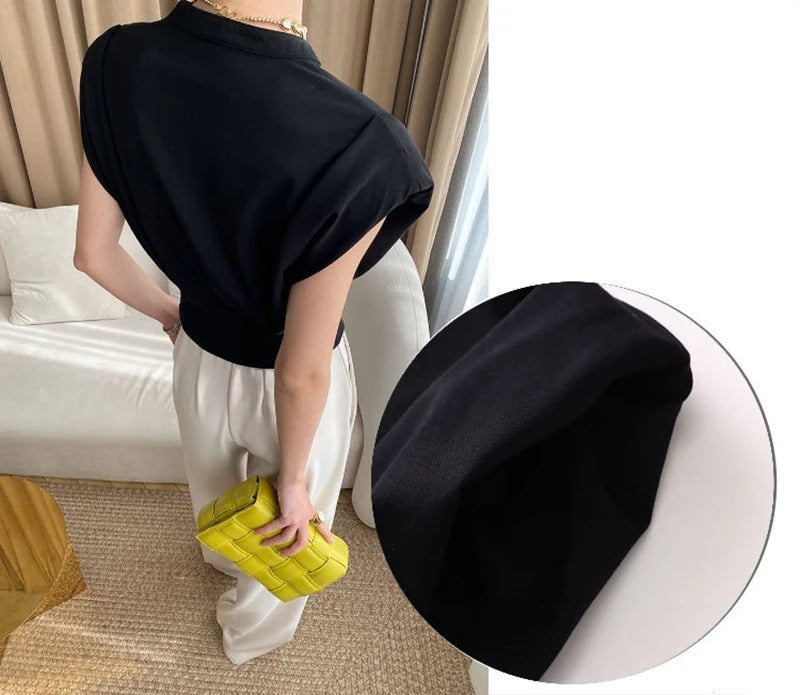 MEXZT-Blusas elegantes sem mangas com decote em v para mulheres, senhora do escritório, casual preto coreano, todos os jogos chiques, verão, branco, novo
