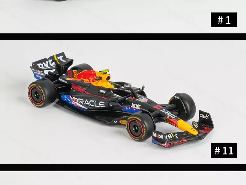 Bburago 1:43 Redbull 2023 RB19 Austin Miami Las Vegas GP # 1 # 11 F1 Racing Formula Car Simulação Estática Diecast Alloy Model Car