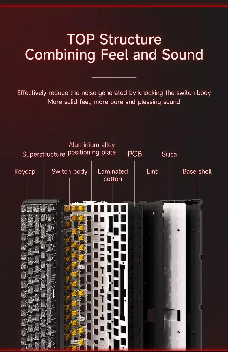 Ajazz ak680 max interruptor magnético com fio teclado mecânico troca quente 8k taxa de pesquisa rgb personalizado jogos keybaord pc e-sports