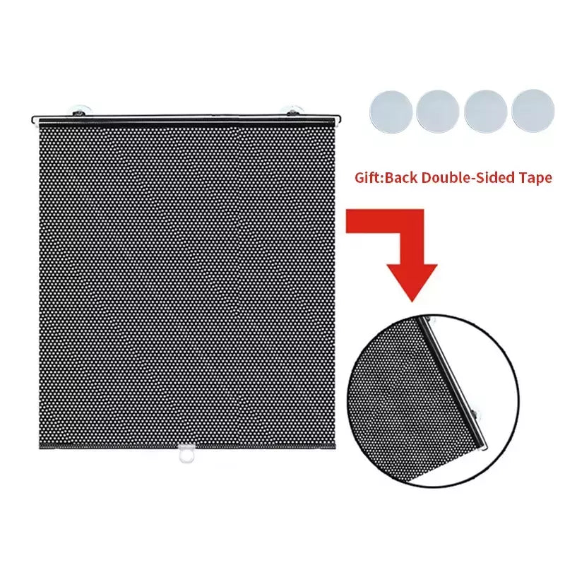 Pára-sol retrátil automotivo, Pára-sol do carro, cortinas de proteção solar, isolamento térmico, Rolling Shutter, quarto, cozinha