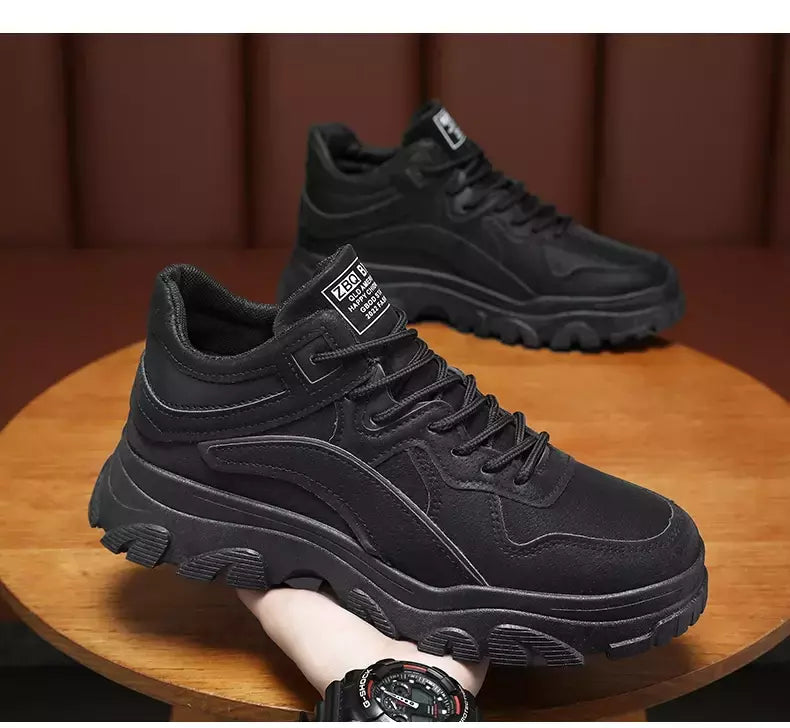 Sapatos de sola grossa masculina, botas de deserto, táticas calorosas, strappy nu, moda ao ar livre, novo, inverno, 2023