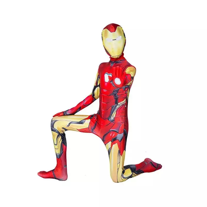 Crianças super-herói spiderman cosplay traje homem de ferro pantera negra zentai macacão bodysuit trajes de festa de halloween para meninos meninas