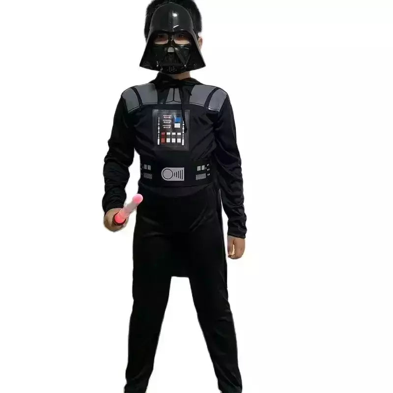 2024 novo traje de guerreiro preto tempestade soldado darth vader anakin skywalker menina guerras rey cosplay festa traje roupas capa máscara