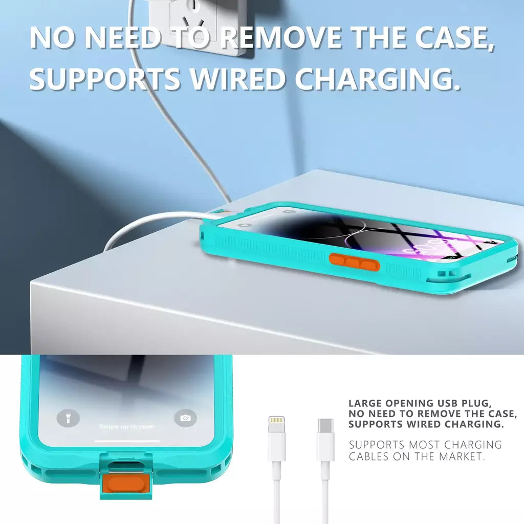 Shellbox moda janela fotografia tela de toque subaquática adequada para iphone 12 pro 13 14 15 max ip68 capa de telefone à prova d'água