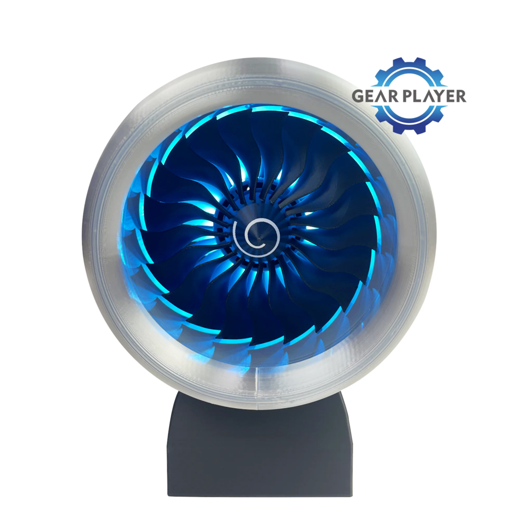 Boeing 747 Turbofan Modelo de motor Ventilador elétrico Cool Boutique Coleção Kit de motor de aeronave para exibição e uso educacional