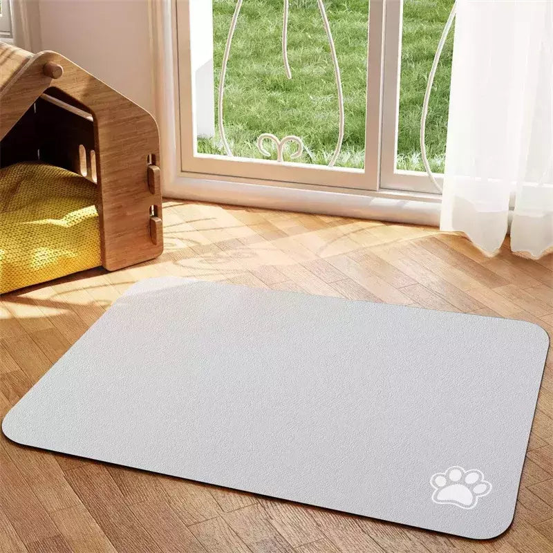 Tapete absorvente para alimentação de animais de estimação, tapete absorvente para cães e gatos, para comida e água, fácil de limpar, secagem rápida, para bebedores bagunçados