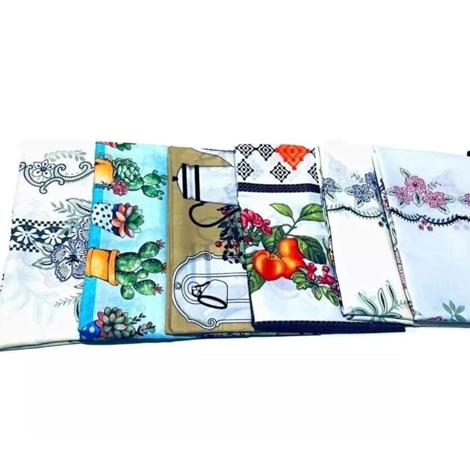 Toalha de mesa quadrada 4 cadeiras estampas diversas 1,40m X 1,40m