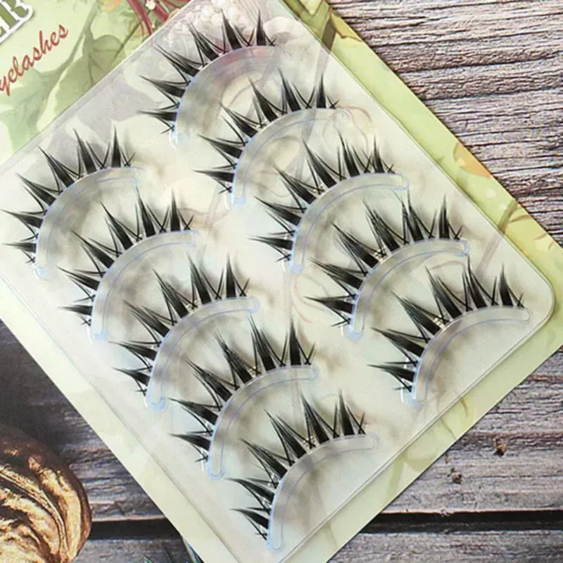 Cosplay Air Cílios Postiços, Transparente Natural, Banda Fina, Simulação Japonesa Cílios, Extensão de Maquiagem, Novo, 5 Pares