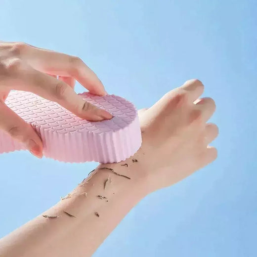 O purificador exfoliating do corpo, esponja macia, escova do chuveiro, removedor da pele, banho, esfrega, 1PC